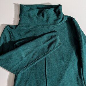 Calvin Klein Green Turtleneck Sweater Size M Professional Office Career Business